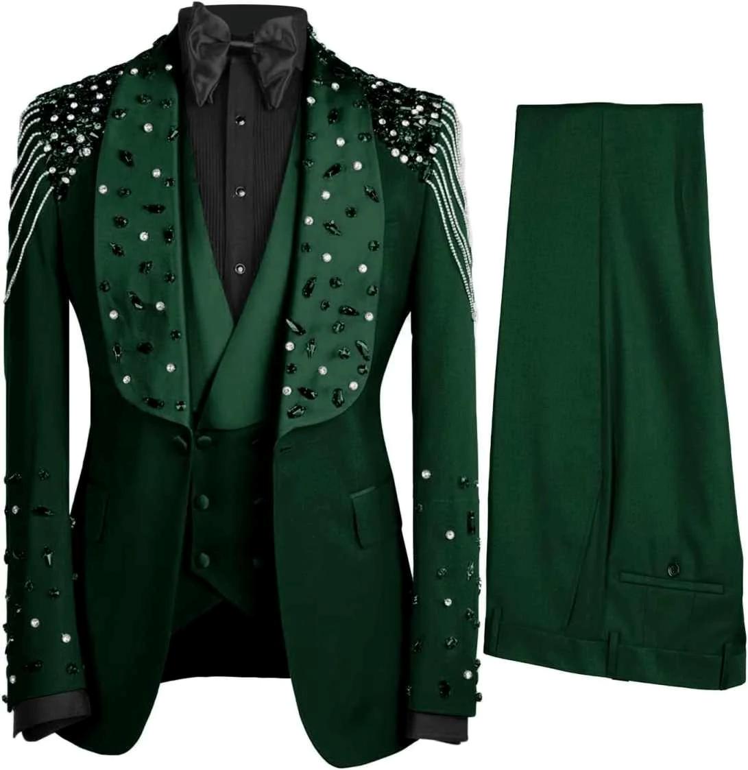 

Изысканный хрустальный мужской костюм-тройка, вечерние платья, платья для особых случаев, мужской сценический костюм, платья знаменитостей, выпускные платья 5XL