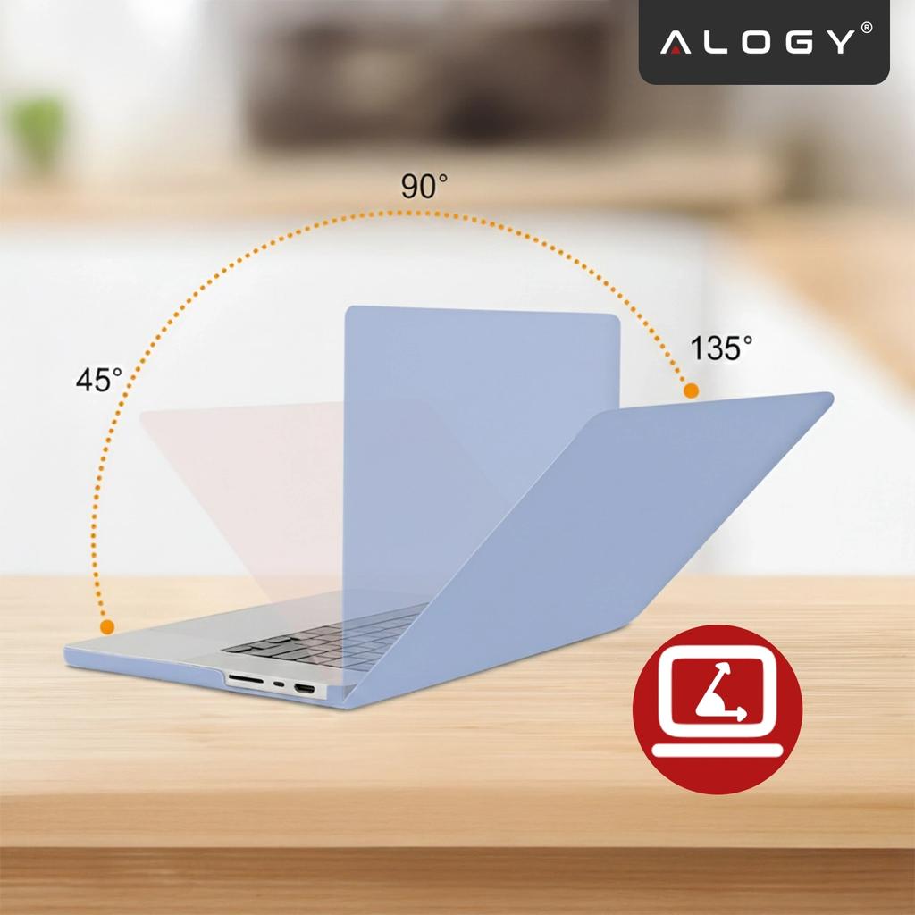 Case for Apple Macbook Pro 14 2021-2024 (M1/M2/M3/M4) - Flexible, Matte Protective Case, Lightweight and Durable - Alogy Airguard™ Lavender