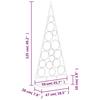 Metal Christmas Tree for Decorations Black 125 cm