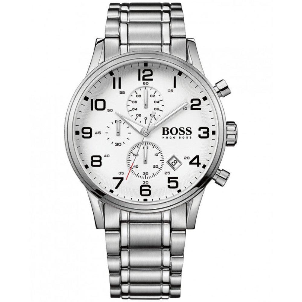 Hugo Boss 1512445 Aeroliner Chronograph Herrenuhr 44 mm silber