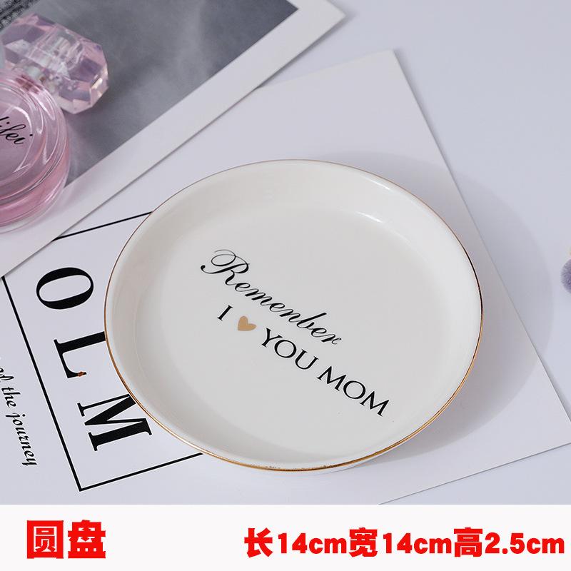 Creative Ceramic Jewelry Dish Trinket Dish Small Jewelry Tray Decorative Plate Cat Shell Eyelashes Hand Plates Decoration Crafts