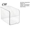 Vertical Storage Rack Rack, Large Capacity Clear PET Organizer, Durable Multi-purpose Shelf Bookend Desk Box, for Book Documents Magazines Stackable