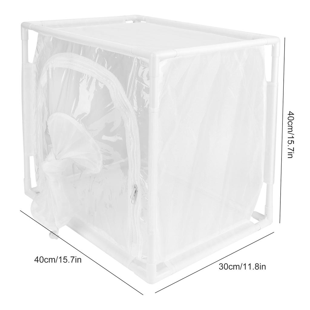 Insect Mesh Cage Greenhouse Outdoor Ventilated Butterflies Habitats Cage 40x30x40cm for Various Small Insects Butterflies
