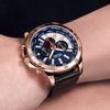 Men's Chronograph Quartz Sports Watches Leather Band Waterproof Luminous Wristwatch Man Relogios Masculino