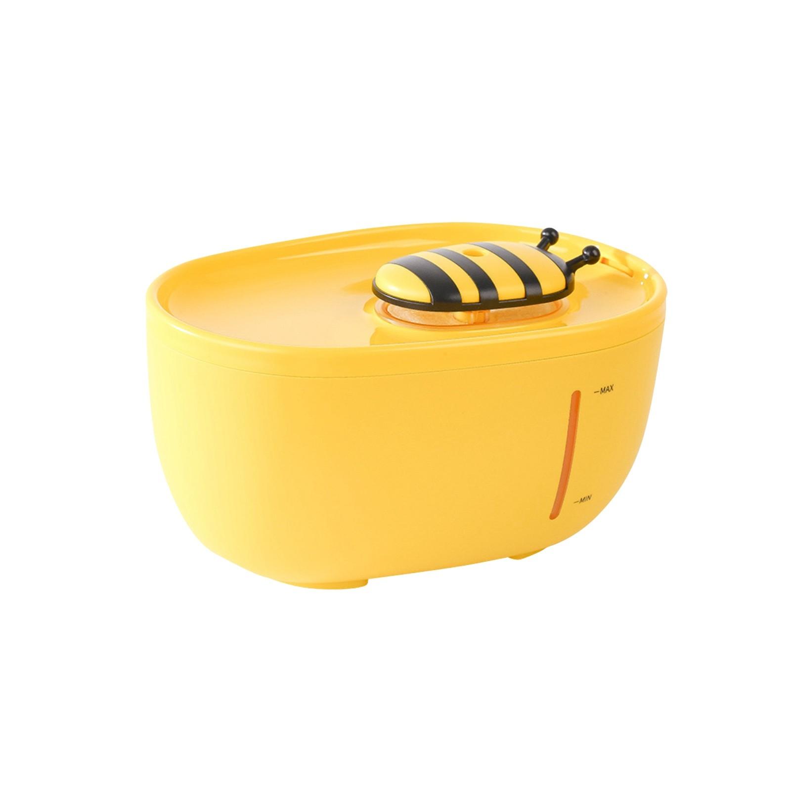 

Поилка для домашних животных, форма пчелы, очистка фильтра, отсутствие утечек воды, бесшумная интеллектуальная автоматическая подача воды One Size жёлтый