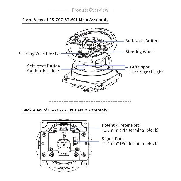 FLYSKY FS-ZCZ-STW01 Potentiometer steering wheel assembly seat ST8/I6S dedicated
