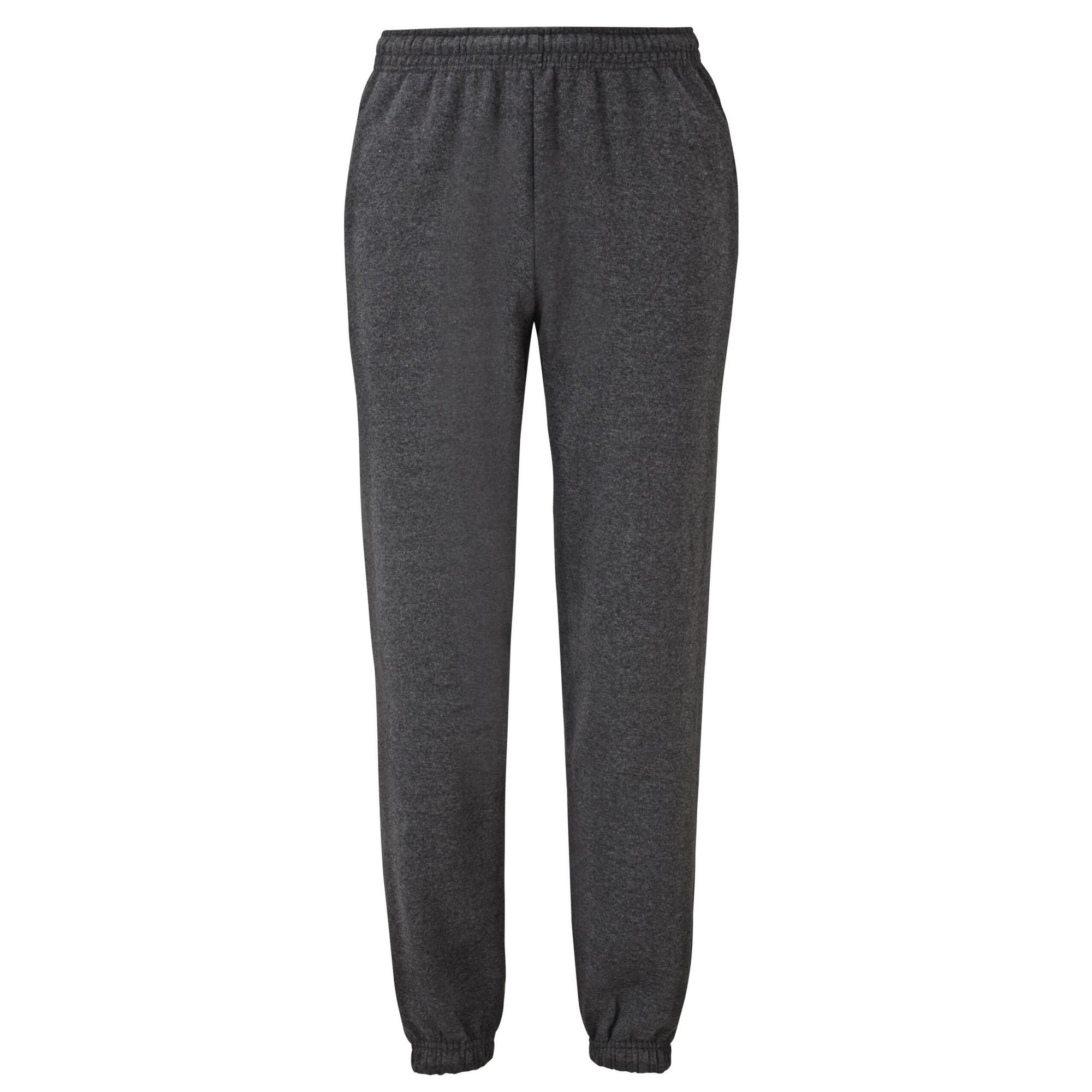 FRUIT OF THE LOOM Pantaloni da jogging classici unisex per adulti con orlo elasticizzato in erica S marrone