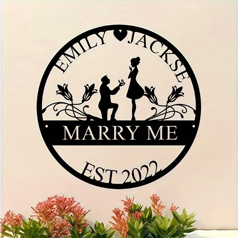 Handcrafted Metal Wall Sign, Couple Silhouette, Romantic Home Decor, Vintage Wedding Gift