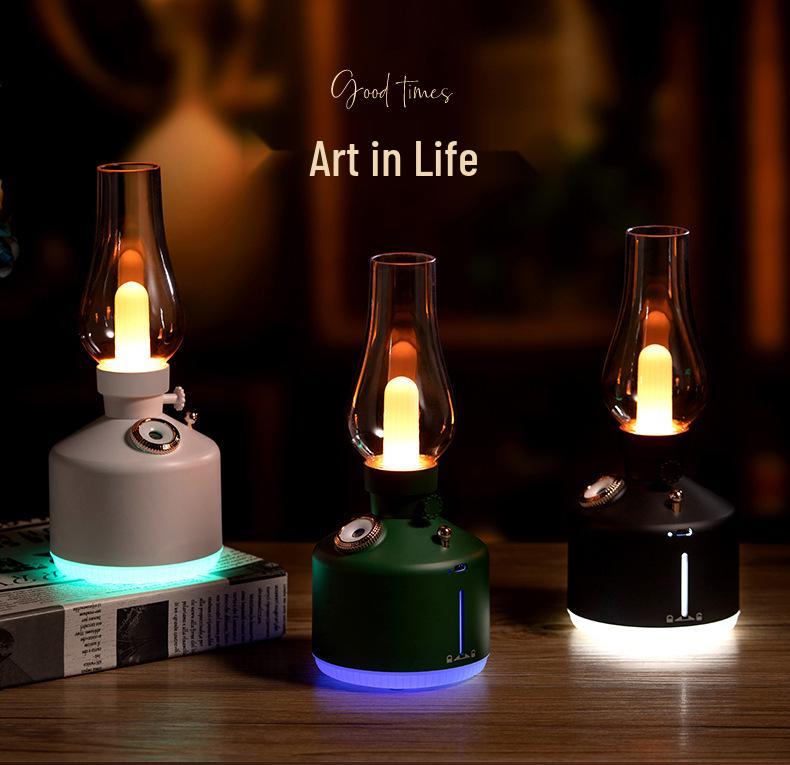 Retro USB Rechargeable Humidifier and Aroma Diffuser with Night Light