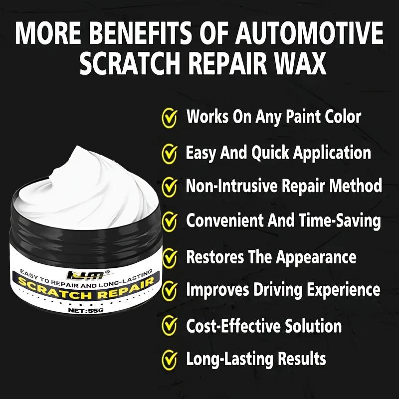 Easy-to-apply Car Scratch Repair Wax - Long-lasting Paint Polish Suitable for Body, Rims and Interior Trim |Restores Color Gloss