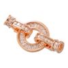 ZHUKOU Hooks for jewelry making women bracelet jewellery making supplies Cubic zirconia connectors jewelry materials VK197