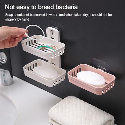 Support de rangement Support Support Plateau Porte-savon Étagère de rangement durable Boîte à savon Organisateur pour évier de salle de bain et de cuisine