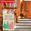 2D Flat, 2D Flat Colorful Hand-painted Christmas Tree Garden Flag for Christmas- Outdoor Garden Flag Double-sided Home Decoration Courtyard Decoration