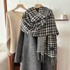 Korean Style Autumn and Winter Fresh and Gentle Retro Warm Scarf Women's Shawl Versatile Commuting Tassel Fine Sand Imitation Cashmere Scarf