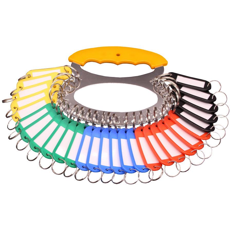 Stalowy Organizer na Klucze z Tablicą do Pisania, Brelokami do Kluczy i Żelaznym Pierścieniem