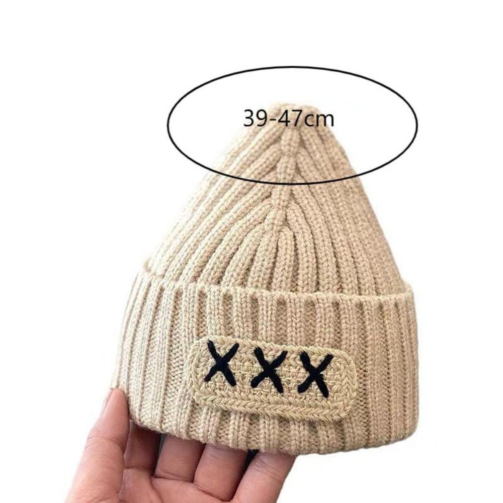 Warm Knitted Hat Letter Embroidery Baby Hat New Beanie Caps Winter