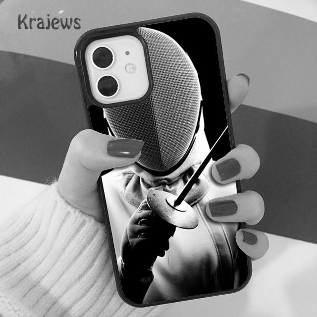 Krajews Fencing Sport Soft Phone Case Cover For iPhone 17 Air 16 15 14 plus 11 12 13 pro max coque Shell Fundas