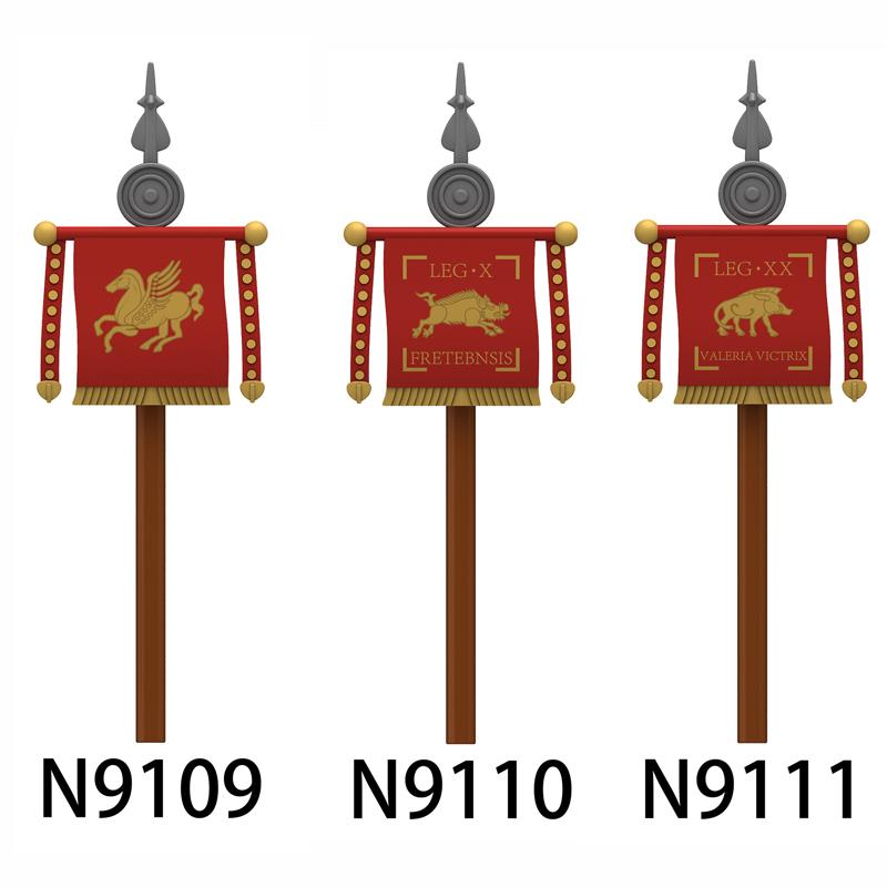 Średniowieczny Rzym Tarcza Budowlane Klocki Wojskowe Żołnierz Rzymski Wojownik Rycerz Postać Łucznik Fartuch Płaszcz Akcesoria Ceglany Zabawka Prezent