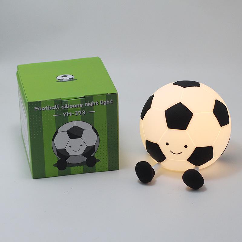 World Cup Night Light: Cartoon Soccer Silicone Lamp for Kids' Sleep