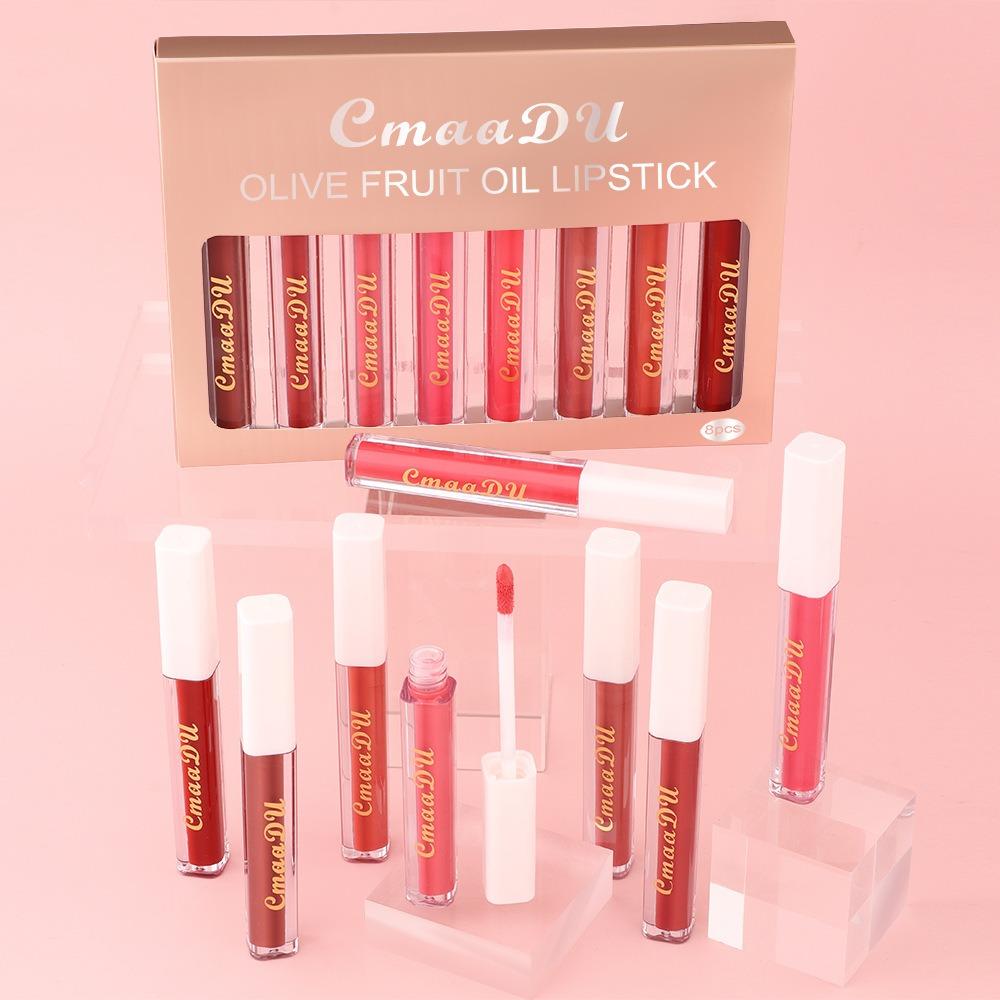 CmaaDu 8 -filled Olive Cream Brighter Lip Gloss