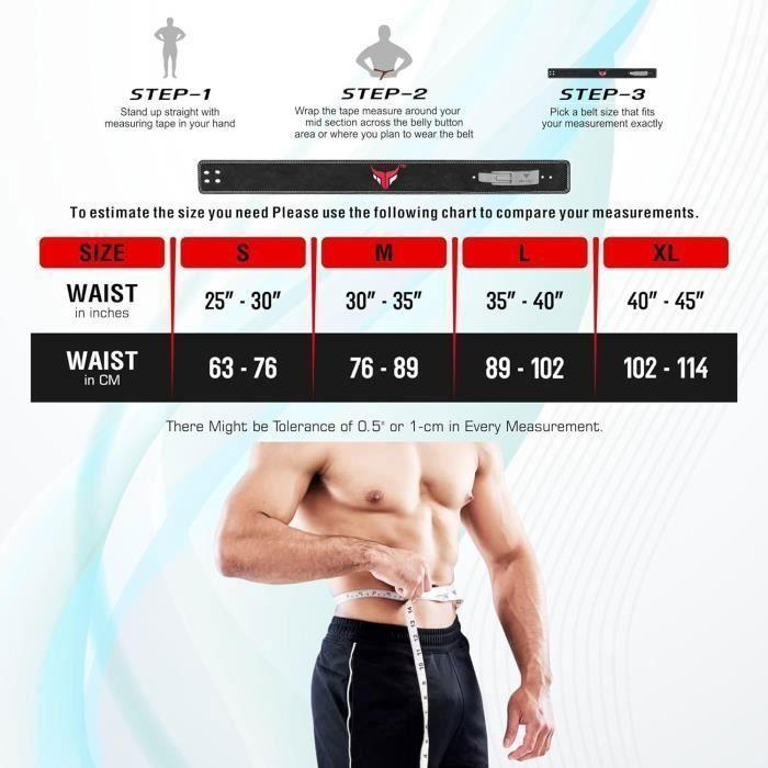 Ceinture de musculation en cuir véritable Mytra Fusion avec levier - Taille M