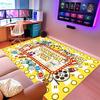 Movie Night Cinema Washable Rug, Soft Non-Slip Carpet for Home Theater Living Room, Retro Pop Culture Decor Floor Mat