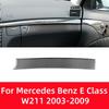 For Mercedes Benz E Class W211 2003-2009 Accessories Carbon Fiber CarCo-pilot Storage Box Trim Strip Decoration Sticker Cover