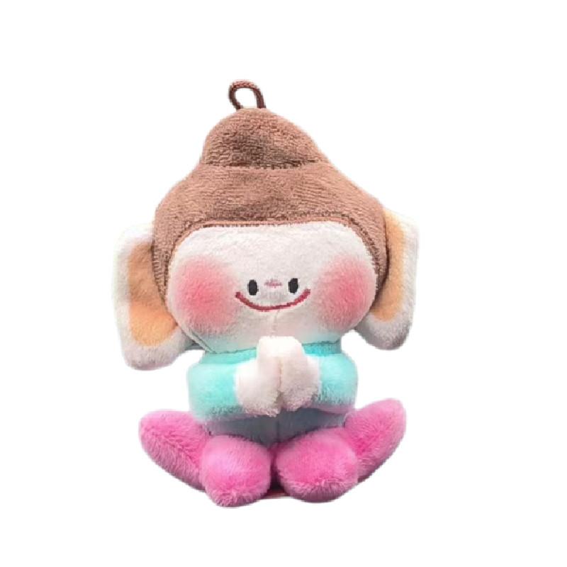 

Buddha Cartoon Lotus Plush Keychain Pendant Car Bag Decoration Gift Collection No Pendant
