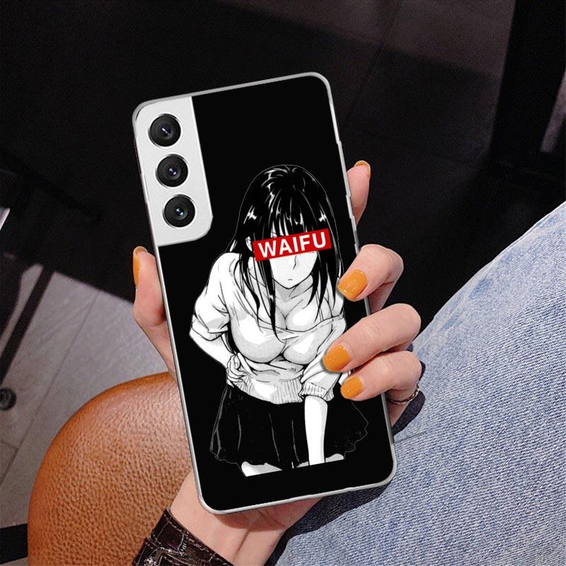 Sugoi Senpai Japanese Anime Waifu Phnoe Case for Samsung Galaxy S26 S25 Edge S23 S24 Ultra S22 Plus S21 S20 FE Unique Cover Soft