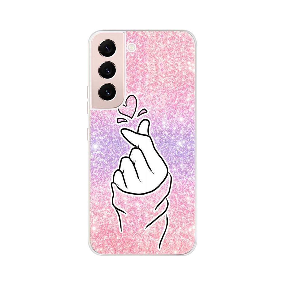 Beautiful Flower Phone Case For Samsung Galaxy S22 Pro S 22 Ultra 5G Case Cute Cat Soft Silicone TPU Cover For Samsung S22 22Pro