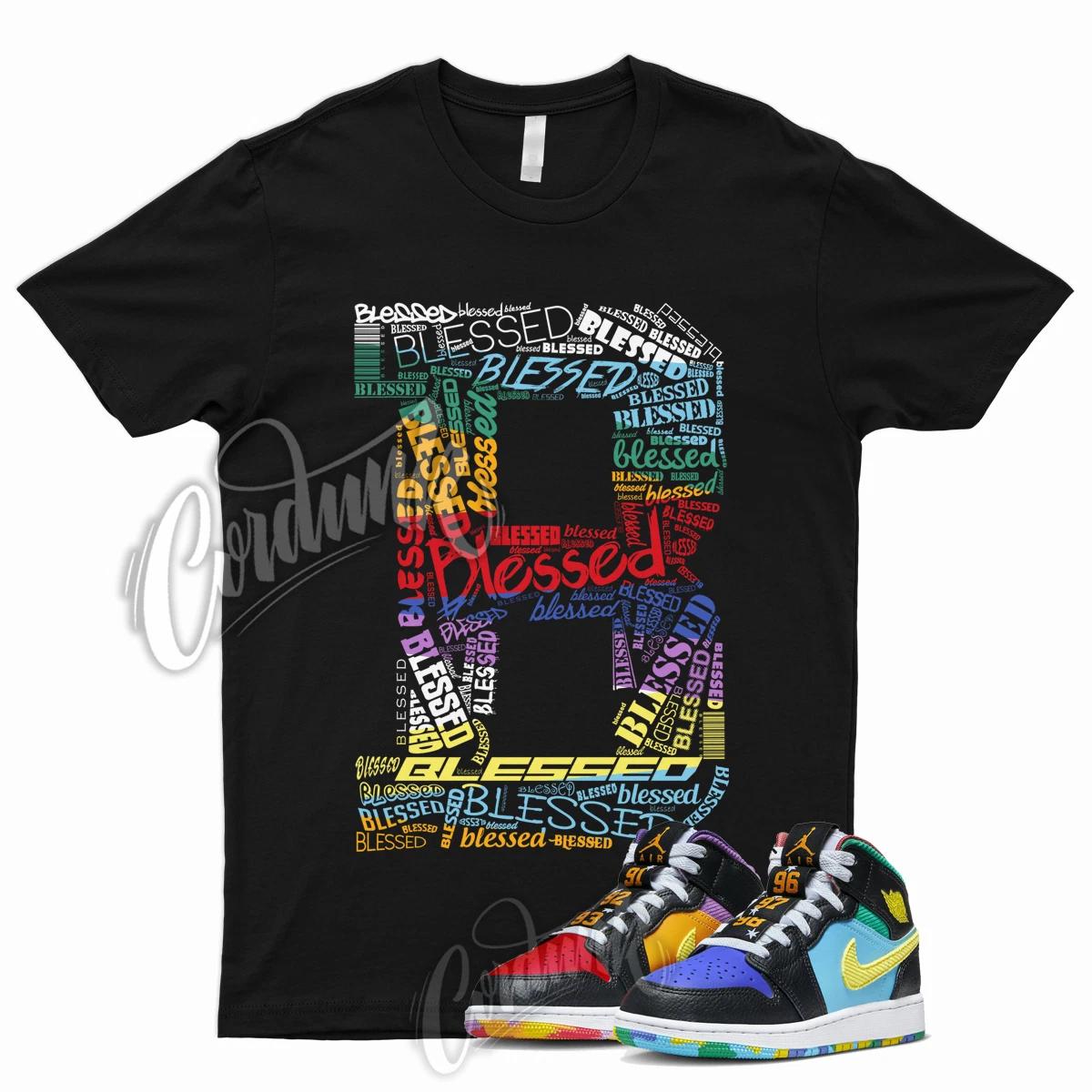 

BLESSED T Shirt for 1 Mid GS Six Championships University Red Ultramarine Yellow L