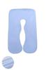 Ccomfy Body Pillow Cover for and Maternity Pressure Washable Size (Cover Only) Pregnancy, Nursing, Use, Relief, U-Shaped, (Blue Cover, 110)