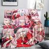 1PC DARLING In the FRANXX Zero Two Print Flannel Blanket, High Quality All Seasons, Home Decor, Warmth and Comfort, Perfect for Christmas Gifts