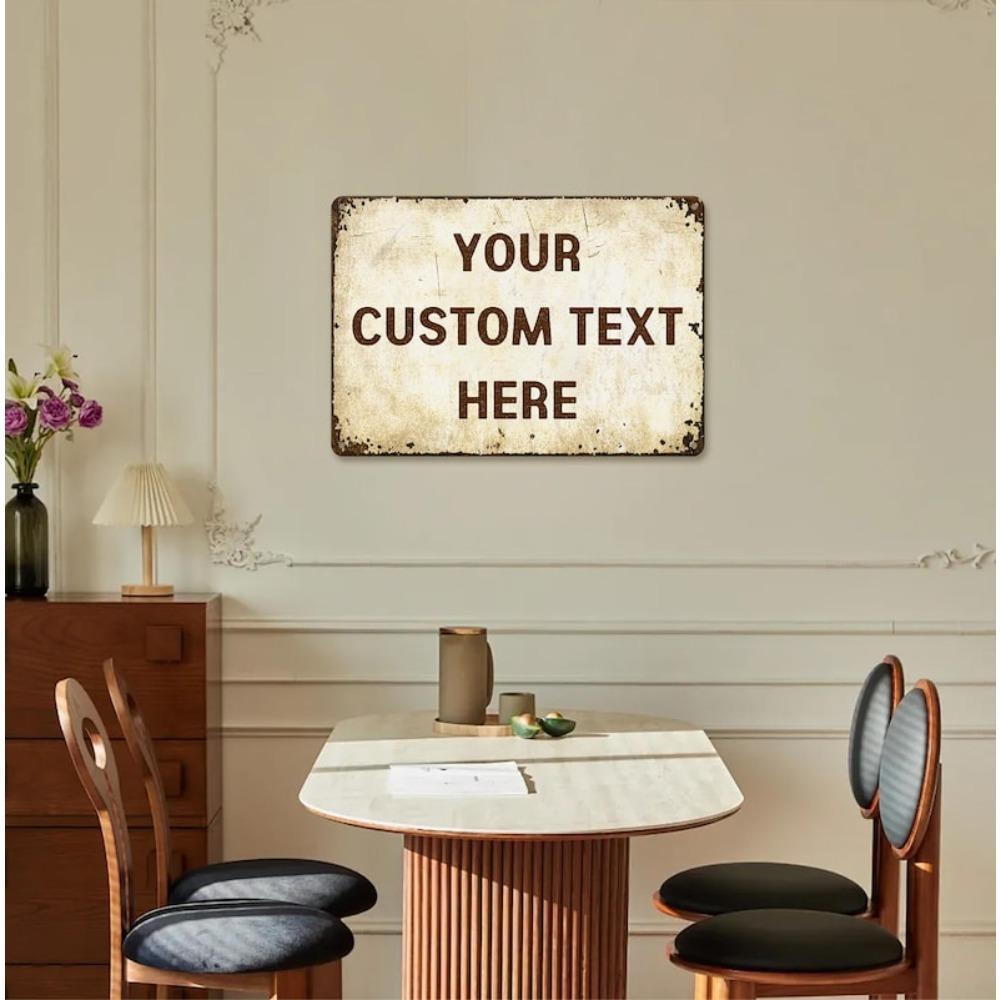 Custom 12x16 inch Metal Street Sign Text Logo Man Cave Wall Art Gift for Men