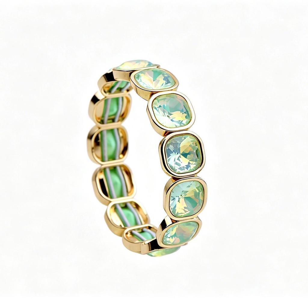 Colorful European Crystal Rhinestone Elastic Bridal Bracelet