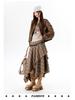 Women's Irregular Plaid Tassel A-line Skirt with Embroidery - High Waist, Slimming Fit, Mid-length for Autumn/Winter