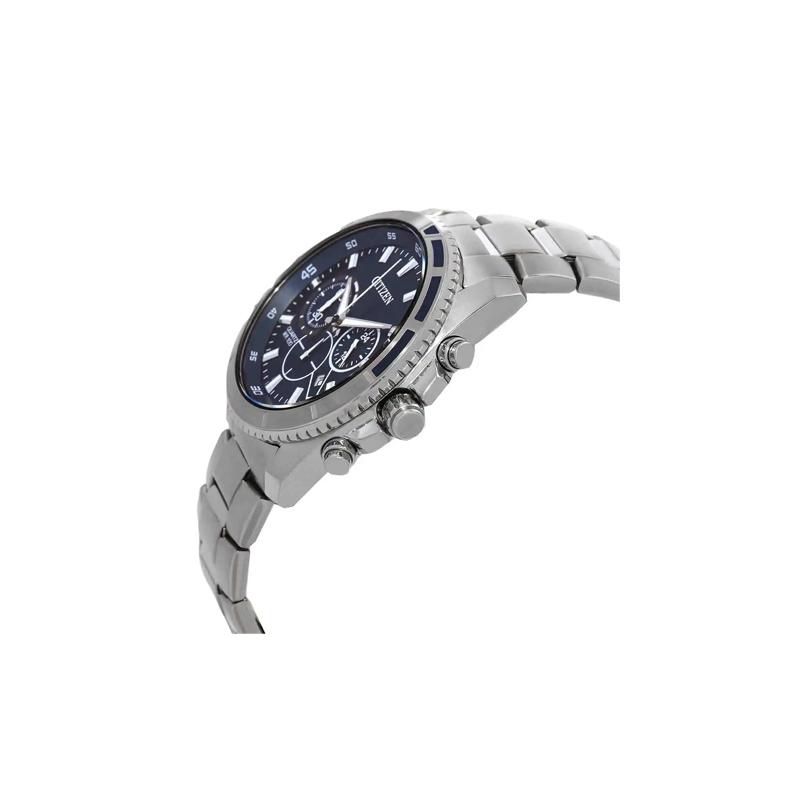 Citizen 100m Waterproof Quartz Steel Strap Men's Watch Blue Dial AN8201-57L