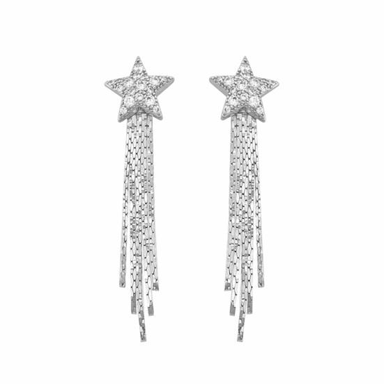 1 Paar Hängende Ohrringe für Damen, Blumen-Quaste, Schmetterlings-Dekor, Zirkonia, galvanisiert, Ohrschmuck, Schmuck für Damen, Abschlussball, Huggie-Ohrring, Party