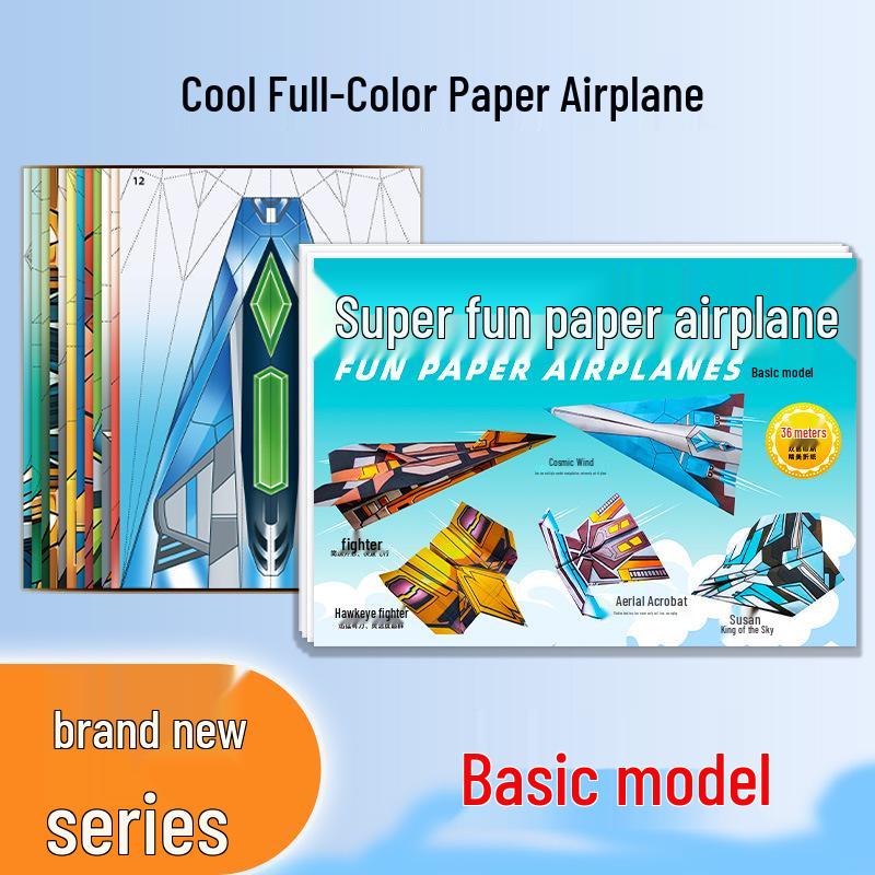 3D Stereo Origami Paper Airplane Kit for Kids - Educational DIY Craft Toy