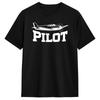 Plant PILOT Logo T-Shirts Men  Funny Pure Tees Crew Neck Short Sleeve T Shirt Plus Size Clothing