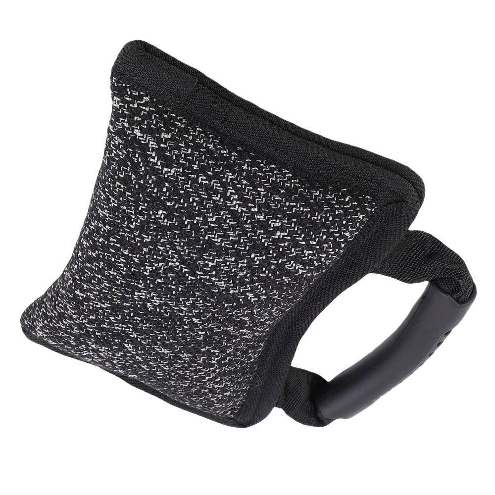 Linen Fabric Dog Bite Toy Black Dog Training Toy Dog Play Accessory Dog Fetch Toy Interactive Play