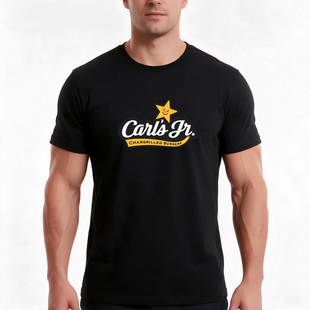Carls Jr Restaurants Tshirt Summer Casual Cotton Tee Oversized Streetwear Tops Vintage Graphic Print Unisex Unisex Unisex
