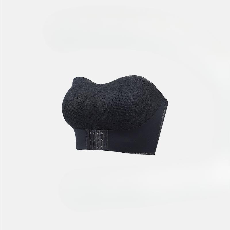 

Plus Size Women s Thin Strapless Chest Top Bracket Gathers The Front Button To Wrap The Chest Beautiful Back Bra M чорний