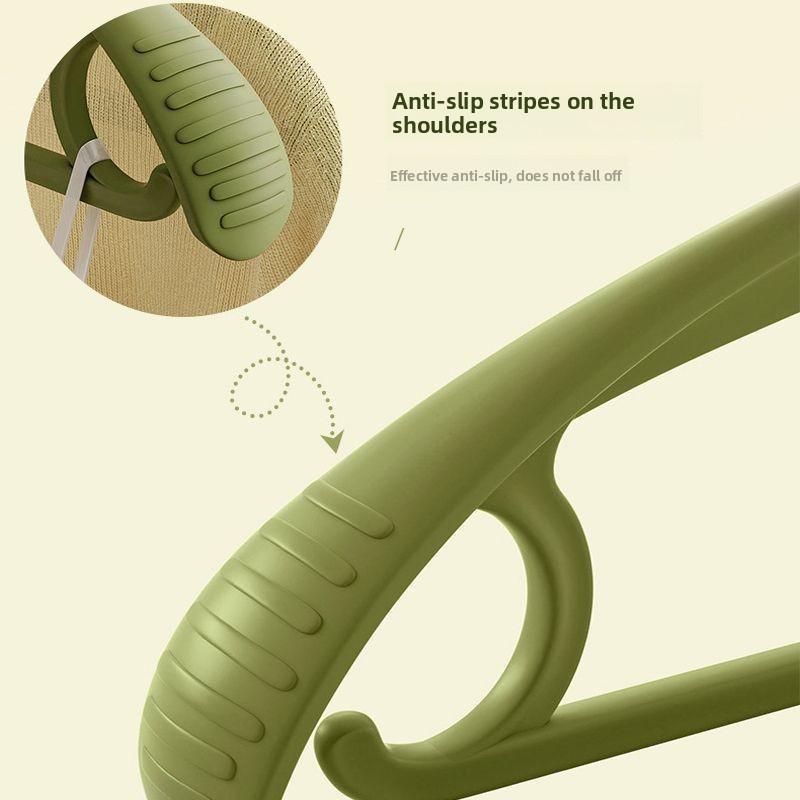 Wide Shoulder Non-slip Hanger Seamless Household Drying Rack Clothes Hanging Plastic Hangers Clothes Supports