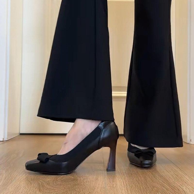 Fashion Retro Round Toe Elegant High Heels Ladies Cross Straps Shallow Fashion Designer Party Dress Shoes Women Pumps Zapatos De Mujer