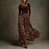 Completo da Donna con Top Girocollo a Manica Lunga e Gonna Maxi a Vita Alta