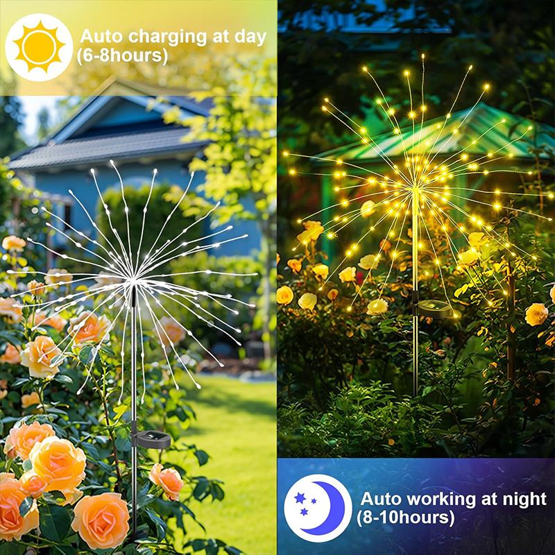 Solar Pathway Lights Outdoor Decor Flowers Decor Waterproof Solar Garden Lamp For Patio Walkway Yard Balcony