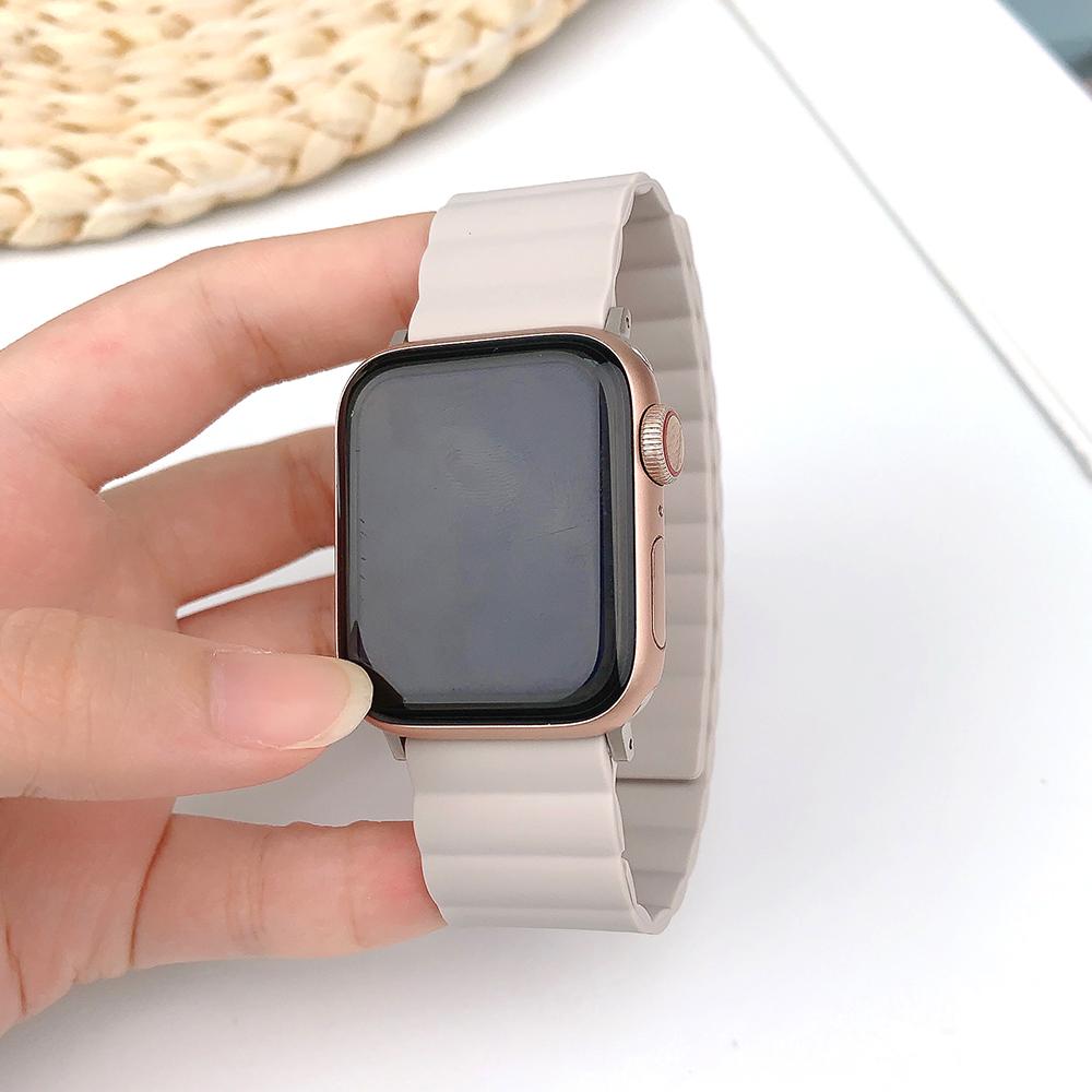 Einfaches MagnetverschlussbandFür Apple Watch Ultra 9 8 7 49mm 45mm 41mm Silikonband Für iWatch 6 5 4 SE 44mm 40mm 42mm