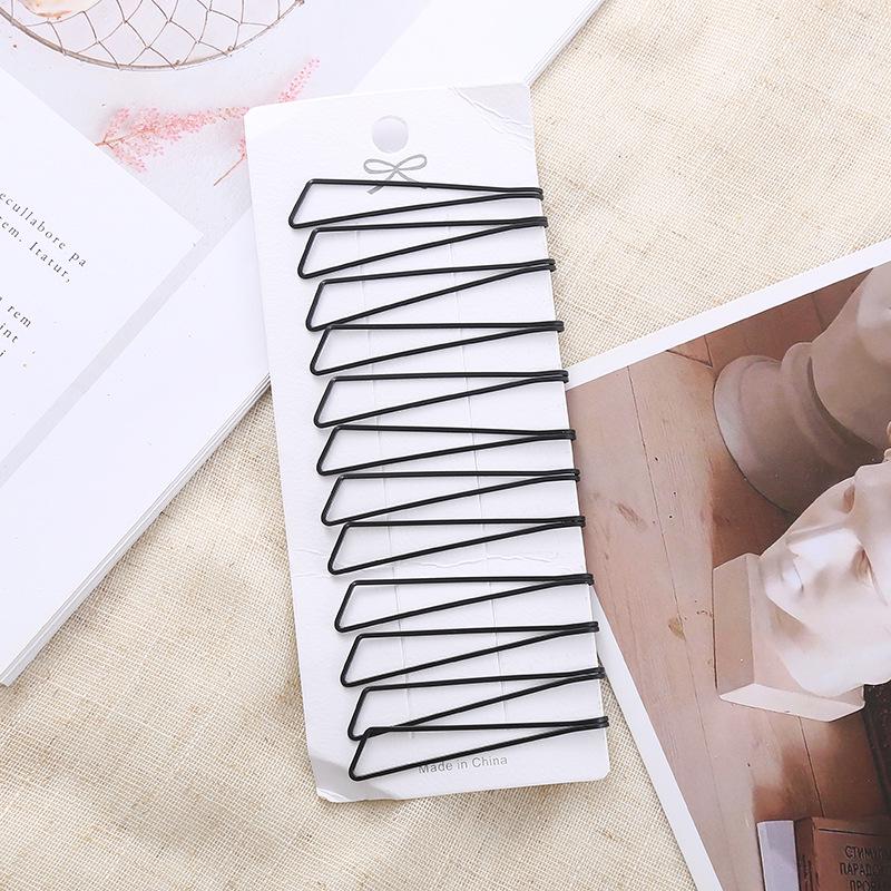 

Женская черная заколка для волос - челка в стиле знаменитости и боковой зажим