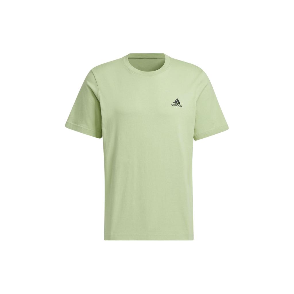 Adidas Sports Casual Solid Color Logo Round Neck Short Sleeve Drop Shoulder T-Shirt Unisex T-Shirt Magic-Yellow-Green JI9066